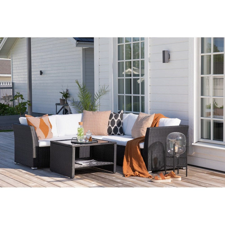 Venture Design Hörnsoffgrupp Haiti Svart/Vit SKU VEN-1541-238 EAN 7350118410400