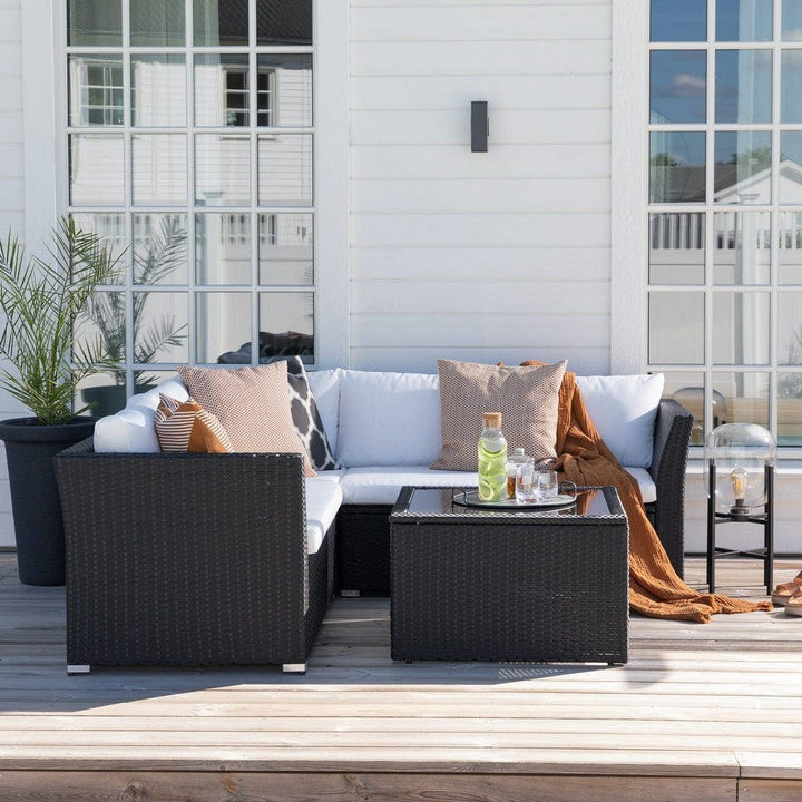 Venture Design Hörnsoffgrupp Haiti Svart/Vit SKU VEN-1541-238 EAN 7350118410400