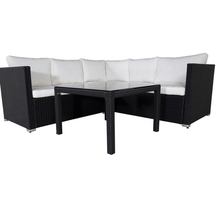Venture Design Hörnsoffgrupp Kuba Svart/Vit SKU VEN-1531-238 EAN 7350118410431