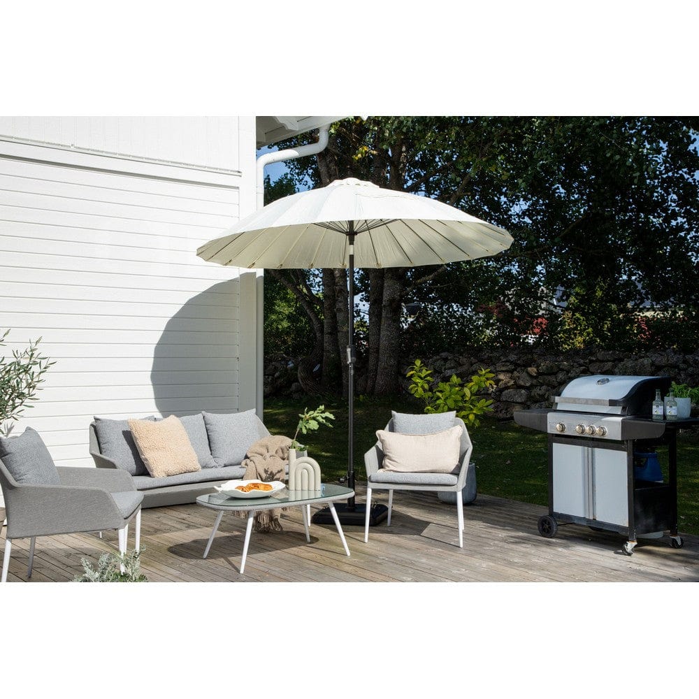 Venture Design Parasoll Palmetto med Tilt Vit SKU VEN-2094-480 EAN 7350133233145