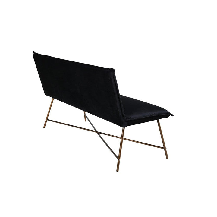Venture Home Pippi 2-sitssoffa – svart sammet/koppar – produktbild 2