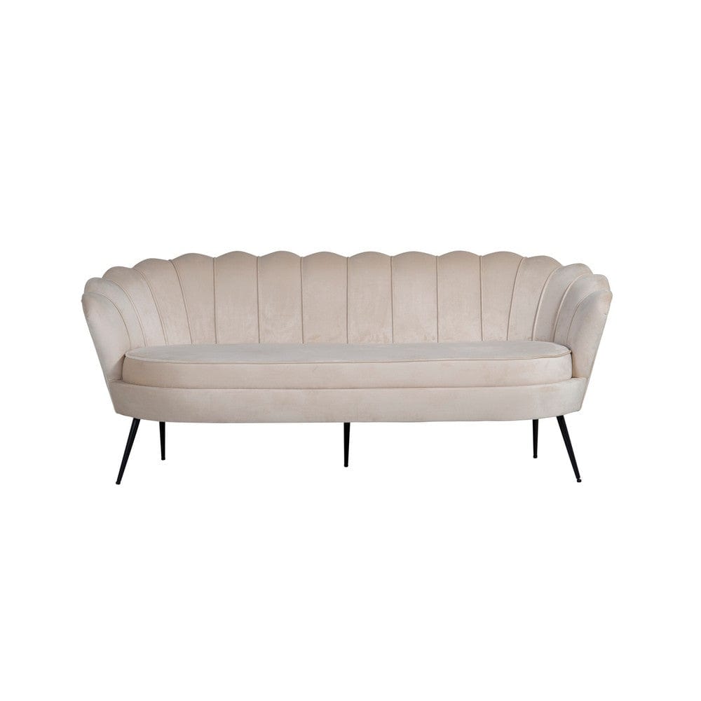 Venture Home 3-sitssoffa Calais Sammet Beige SKU VEN-15015-885 EAN 7350107089075