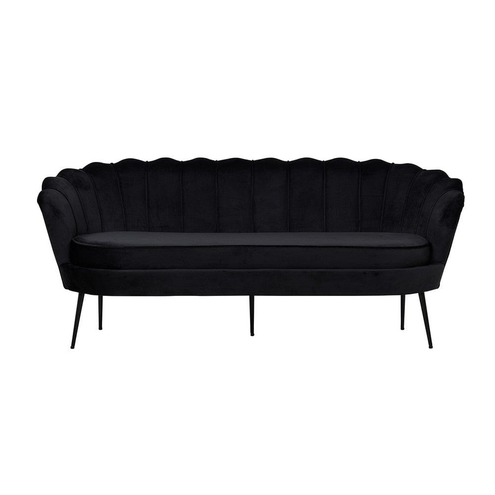 Venture Home 3-sitssoffa Calais Sammet Svart SKU VEN-15015-888 EAN 7350107089082