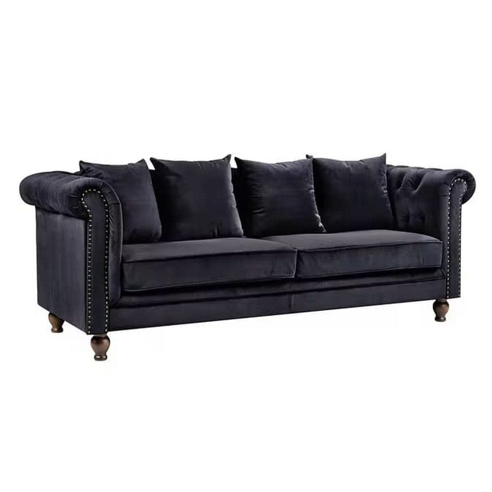 Venture Home 3-sitssoffa Velvet Sammet SKU EAN