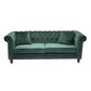 Venture Home 3-sitssoffa Velvet Sammet Grön SKU VEN-19936-984 EAN 7350107085169