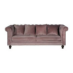 Venture Home 3-sitssoffa Velvet Sammet Rosa SKU VEN-19936-989 EAN 7350107086036