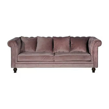 Venture Home 3-sitssoffa Velvet Sammet Rosa SKU VEN-19936-989 EAN 7350107086036