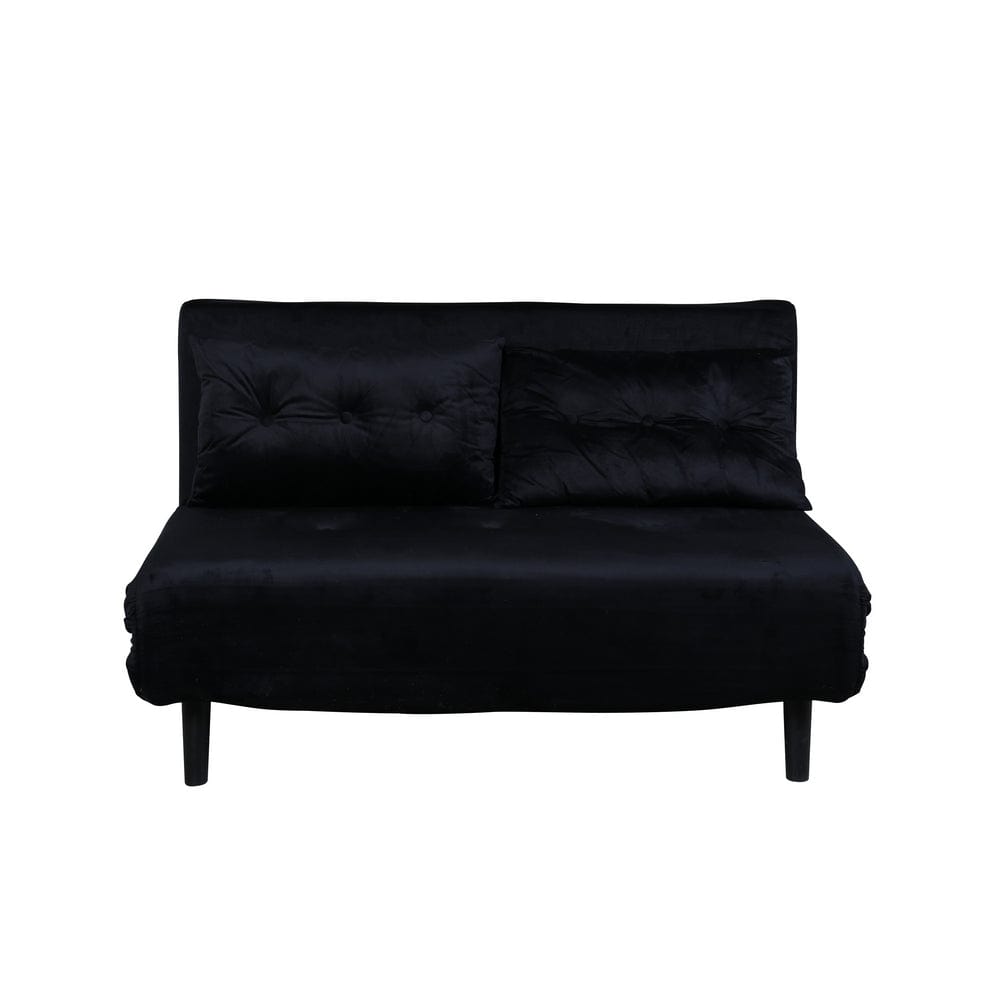 Venture Home Bäddsoffa Dubbel Vicky Svart Sammet – produktbild 1