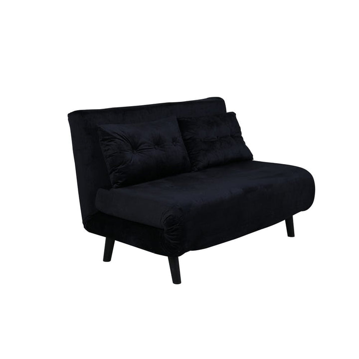 Venture Home Bäddsoffa Dubbel Vicky Svart Sammet – produktbild 2
