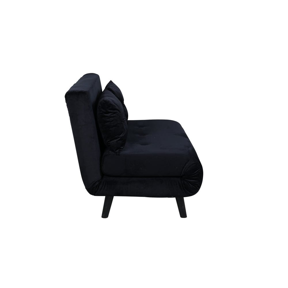 Venture Home Bäddsoffa Dubbel Vicky Svart Sammet – produktbild 3