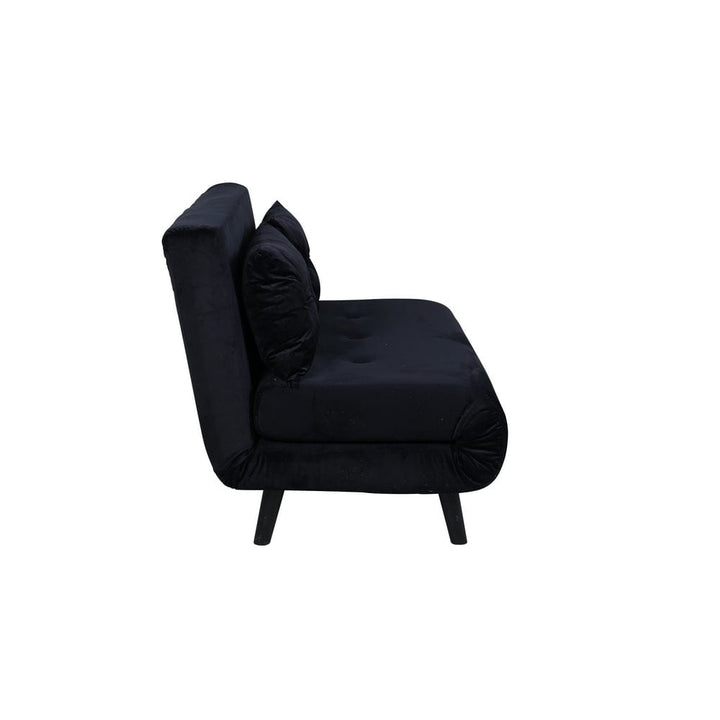 Venture Home Bäddsoffa Dubbel Vicky Svart Sammet – produktbild 3
