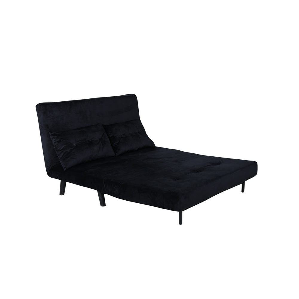 Venture Home Bäddsoffa Dubbel Vicky Svart Sammet – produktbild 7