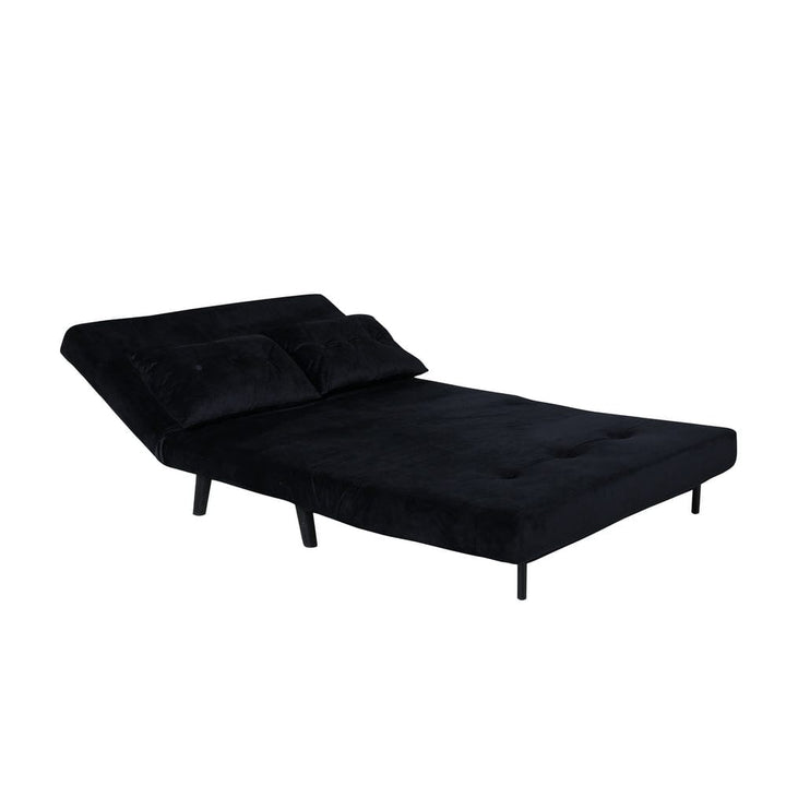 Venture Home Bäddsoffa Dubbel Vicky Svart Sammet – produktbild 8