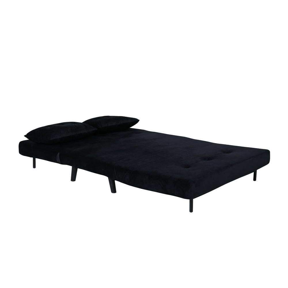 Venture Home Bäddsoffa Dubbel Vicky Svart Sammet – produktbild 9