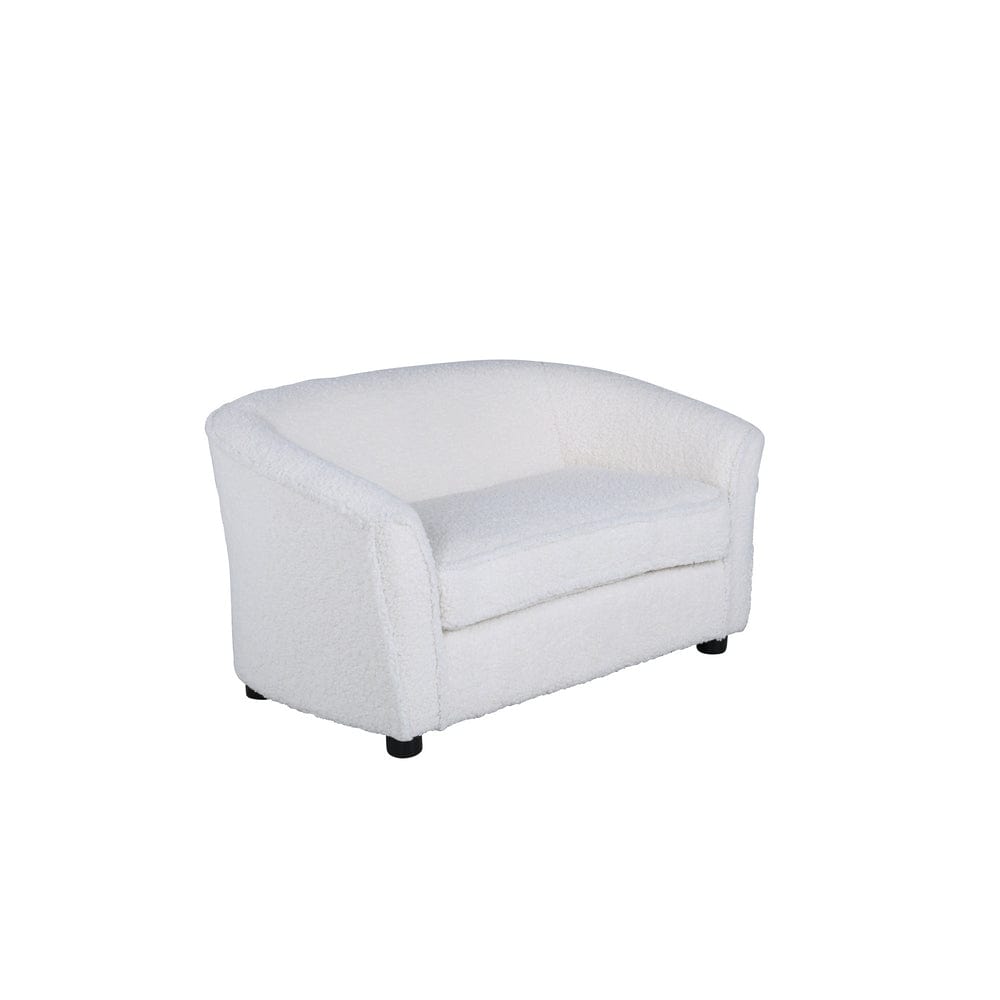 Venture Home Barnsoffa Måna Vit Teddy SKU VEN-15551-000 EAN 7350118417690