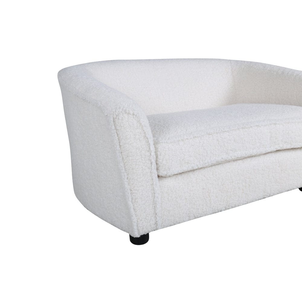 Venture Home Barnsoffa Måna Vit Teddy SKU VEN-15551-000 EAN 7350118417690