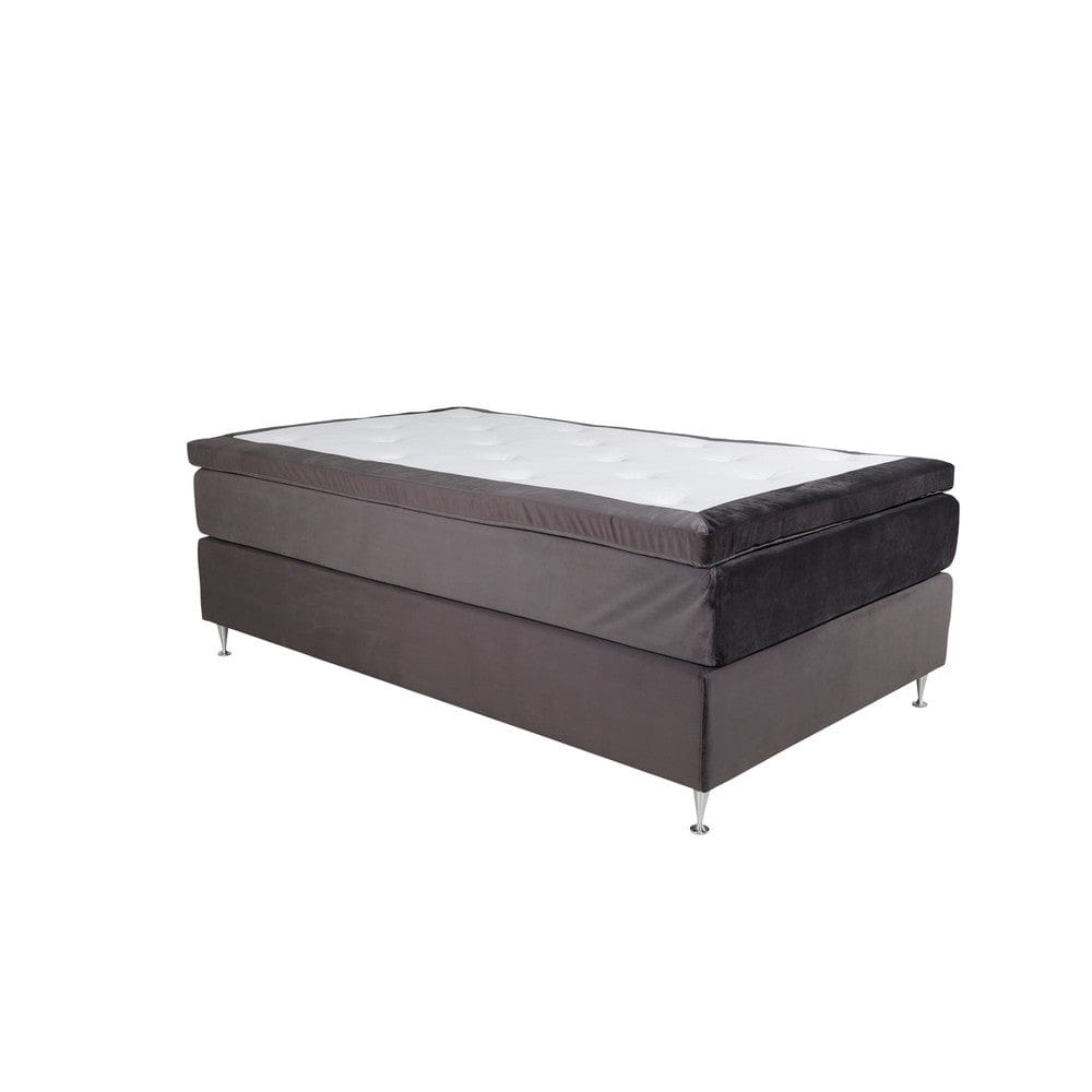 Venture Home Enkelsäng Furudal 120 cm Mörkgrå / Sammet / Medium SKU VEN-15417-702 EAN 7350118413975