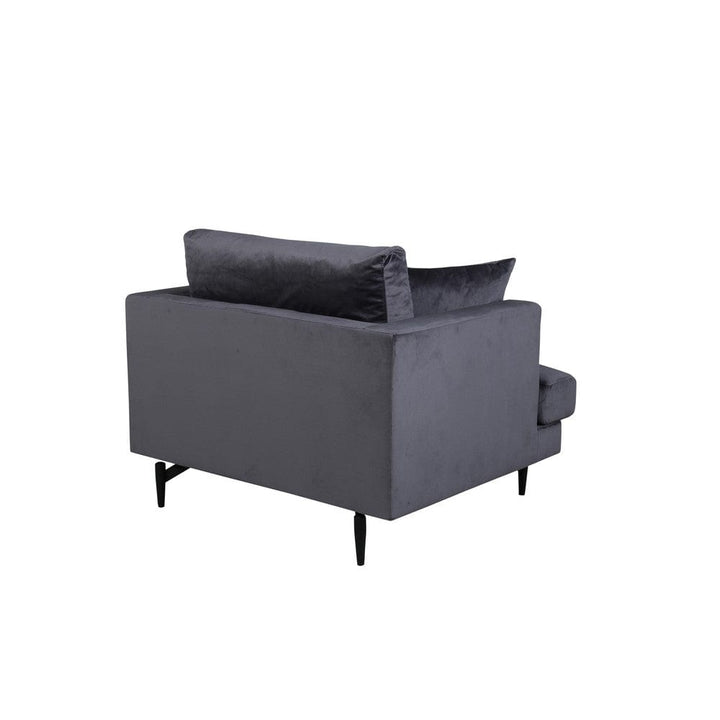 Venture Home Fåtölj Sofia Mörkgrå Sammet SKU VEN-15554-955 EAN 7350118417737