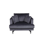 Venture Home Fåtölj Sofia Mörkgrå Sammet SKU VEN-15554-955 EAN 7350118417737