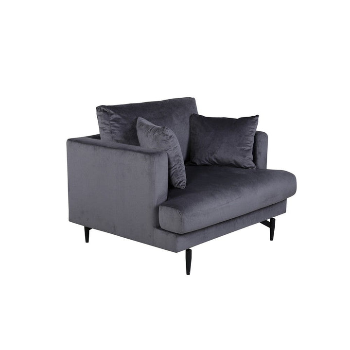 Venture Home Fåtölj Sofia Mörkgrå Sammet SKU VEN-15554-955 EAN 7350118417737