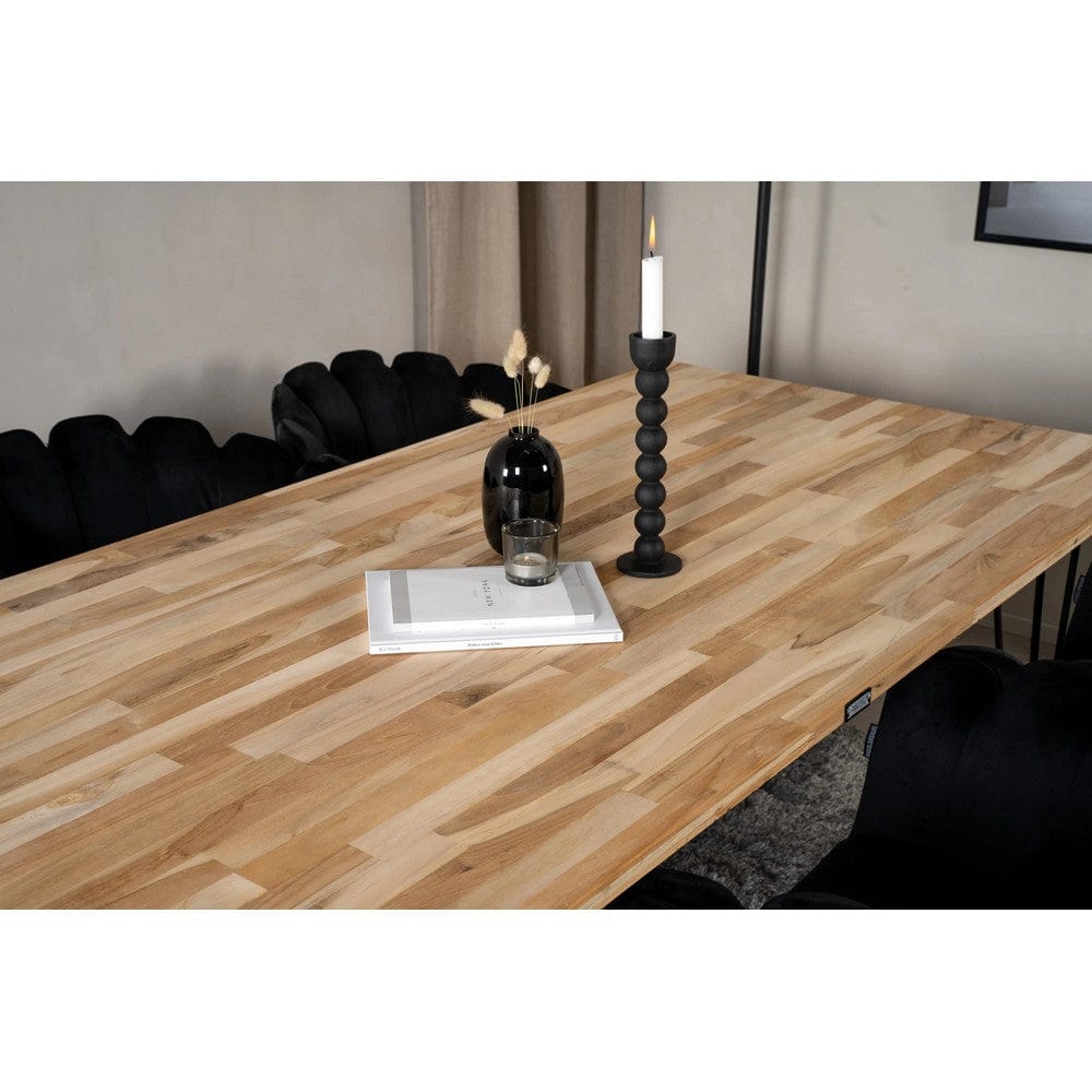 Venture Home Bali matbord 200×90 cm – natur och svart