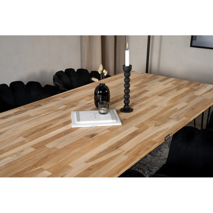 Venture Home Bali matbord 200×90 cm – natur och svart