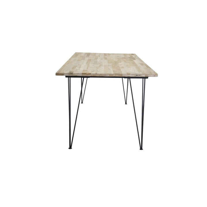 Venture Home Bali 200×90 cm – teakskiva och svart metallunderrede