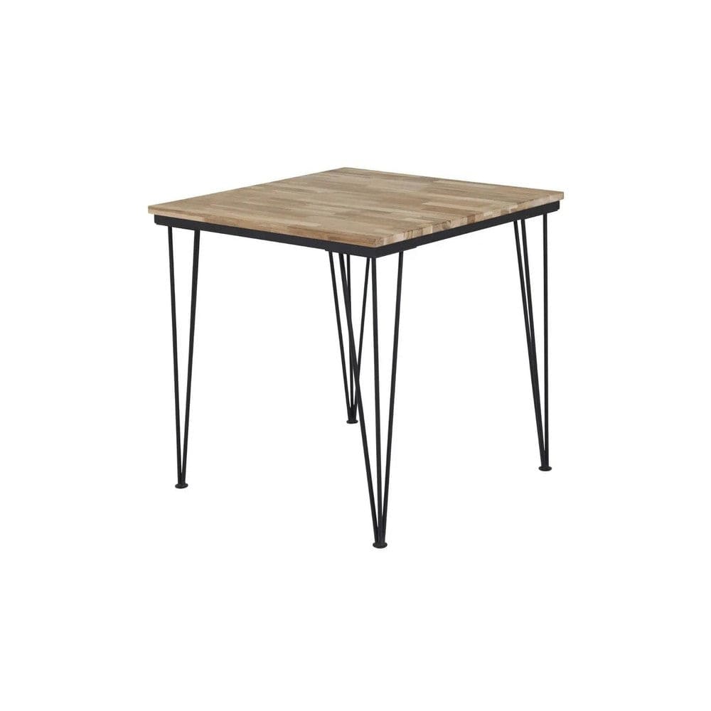 Venture Home Bali matbord 80×80 cm i teak och svart metall