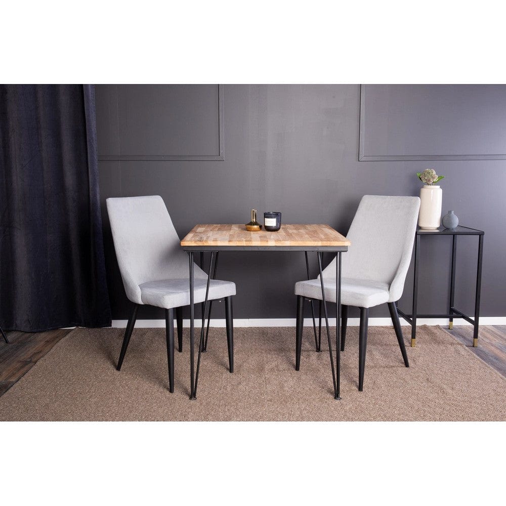 Venture Home Bali matbord 80×80 cm – natur och svart