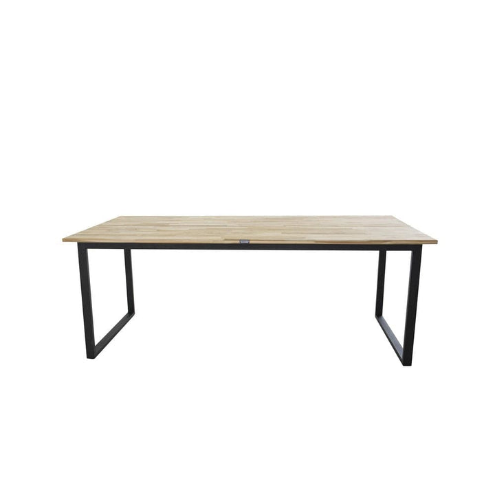 Venture Home Cirebon matbord 200×90 cm – teak och svart metall