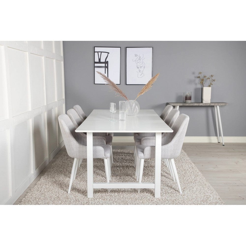 Venture Home Count vitt matbord – sidovy