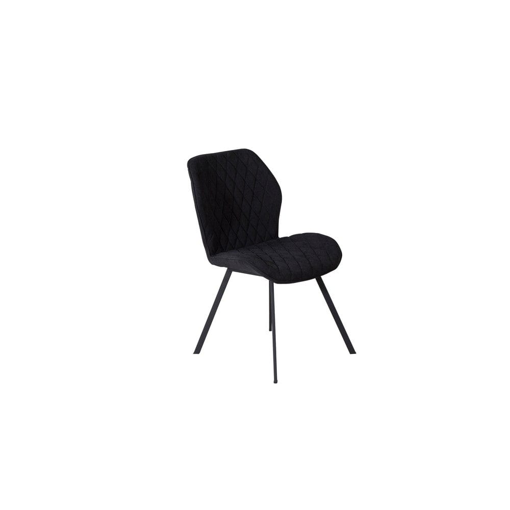 Gemma matstol 2-pack i svart polyester, artikel 15032-808 – Venture Home