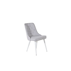 Venture Home Matstol Velvet Lyx 2-pack Vit/Ljusgrå SKU VEN-19935-005 EAN 7350107088979