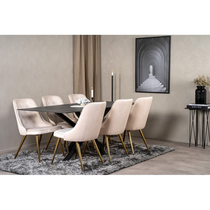 Venture Home Matstol Velvet Lyx Mässing 2-pack SKU EAN