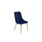 Venture Home Matstol Velvet Lyx Mässing 2-pack Blå SKU VEN-19935-767 EAN 7350107085213