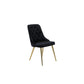 Venture Home Matstol Velvet Lyx Mässing 2-pack Svart SKU VEN-19935-768 EAN 7350107085237
