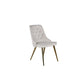 Venture Home Matstol Velvet Lyx Mässing 2-pack Beige SKU VEN-19935-780 EAN 7350107087002