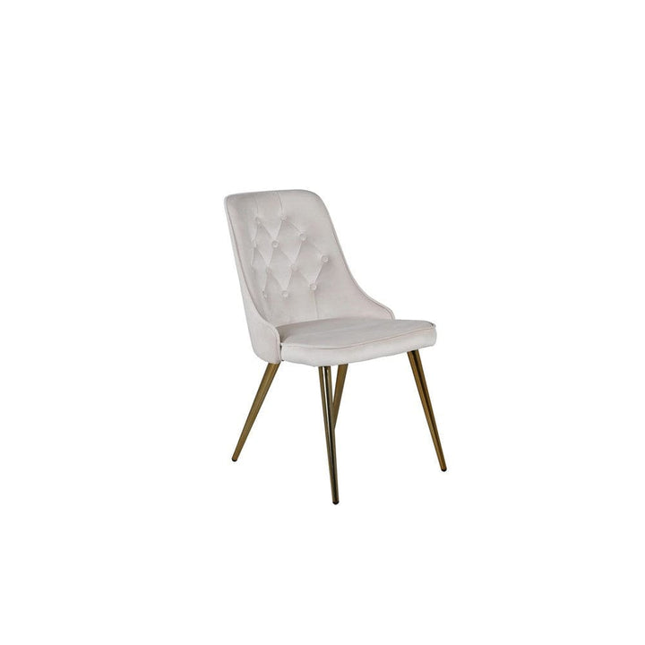 Venture Home Matstol Velvet Lyx Mässing 2-pack Beige SKU VEN-19935-780 EAN 7350107087002