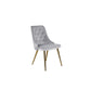 Venture Home Matstol Velvet Lyx Mässing 2-pack Ljusgrå SKU VEN-19935-785 EAN 7350107087019