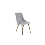 Venture Home Matstol Velvet Lyx Mässing 2-pack Ljusgrå SKU VEN-19935-785 EAN 7350107087019