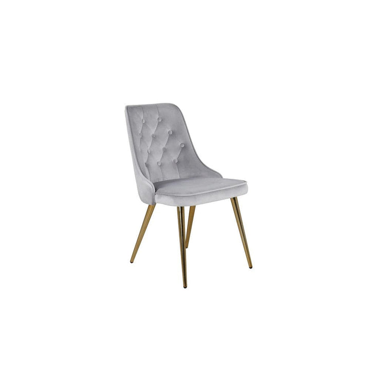 Venture Home Matstol Velvet Lyx Mässing 2-pack Ljusgrå SKU VEN-19935-785 EAN 7350107087019