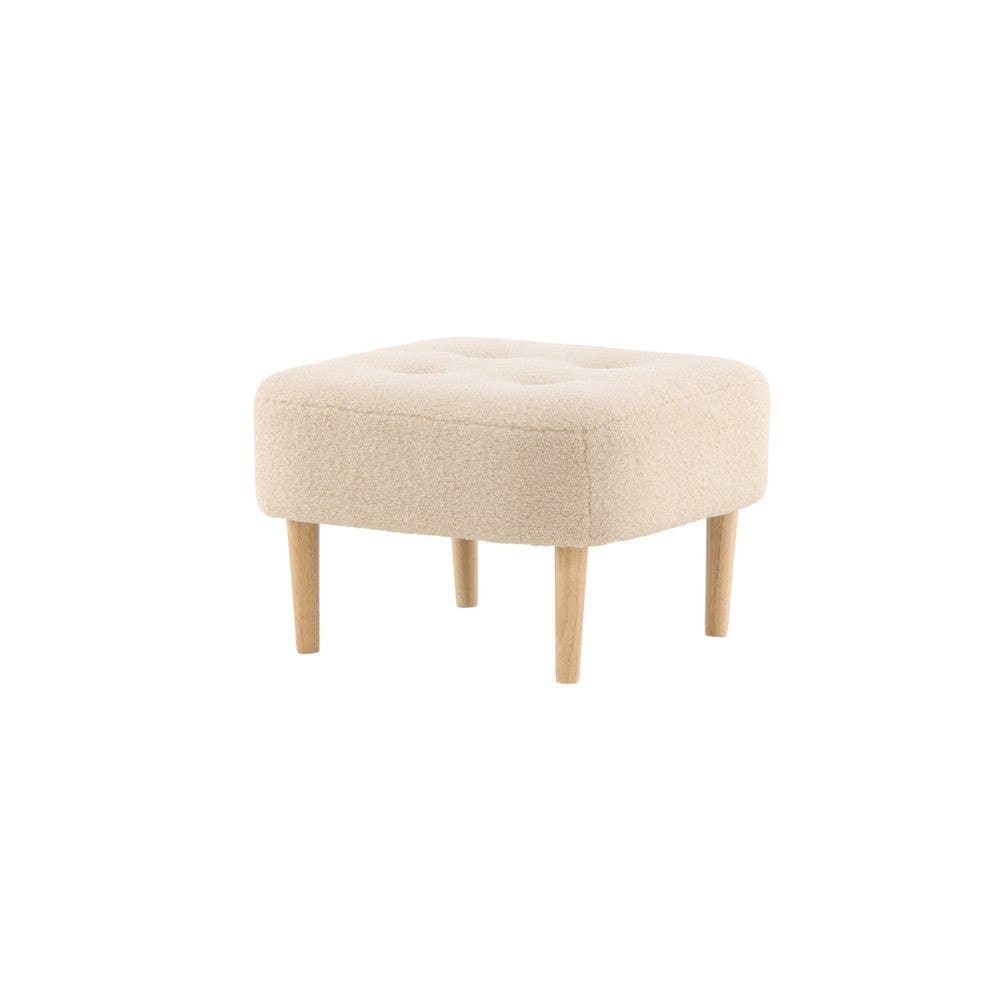 Salina Fleece sittpuff vit, Venture Home artikel 15110-030