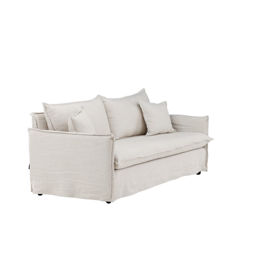 Venture Home Nova 3-sitssoffa beige linne och bomull – produktbild 2