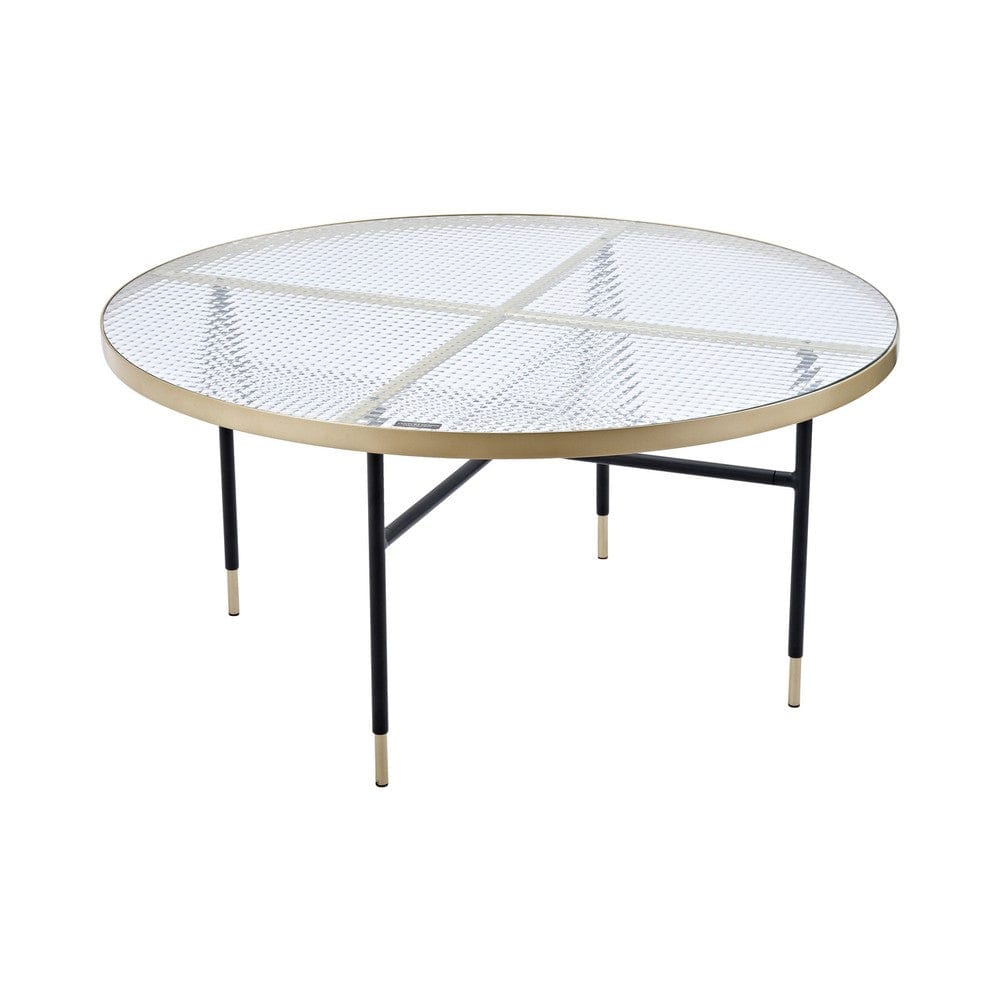 Venture Home Bubbles runt soffbord med dekorativ glasskiva