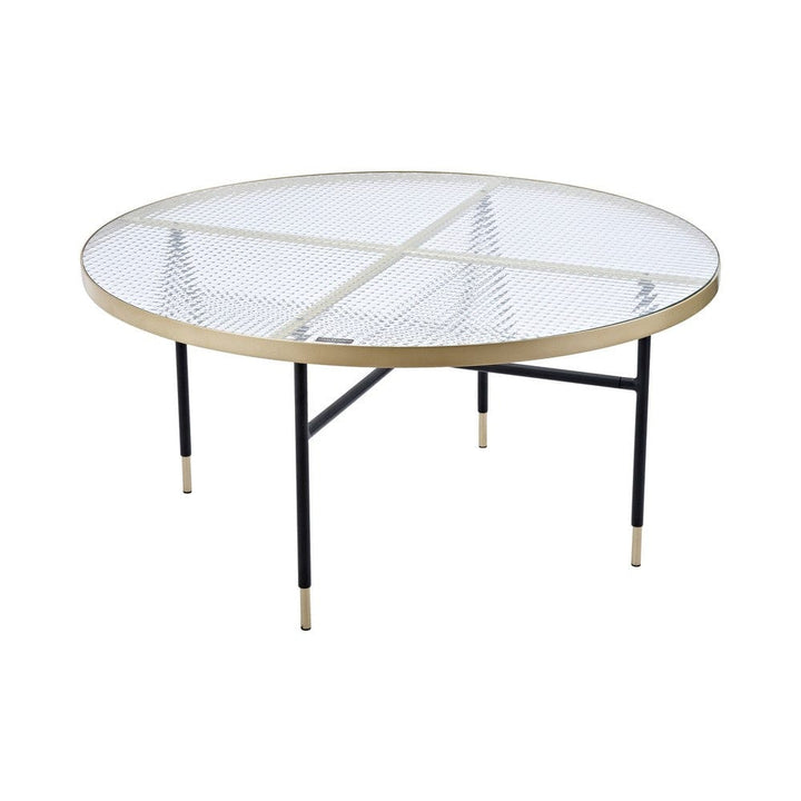Venture Home Bubbles runt soffbord med dekorativ glasskiva
