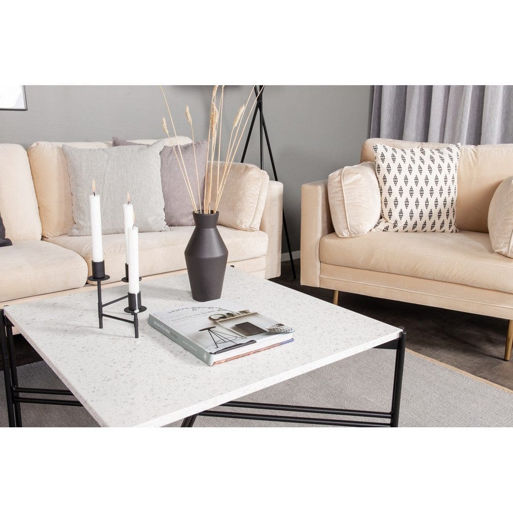 Venture Home Razzia soffbord i terrazzo och svart metall