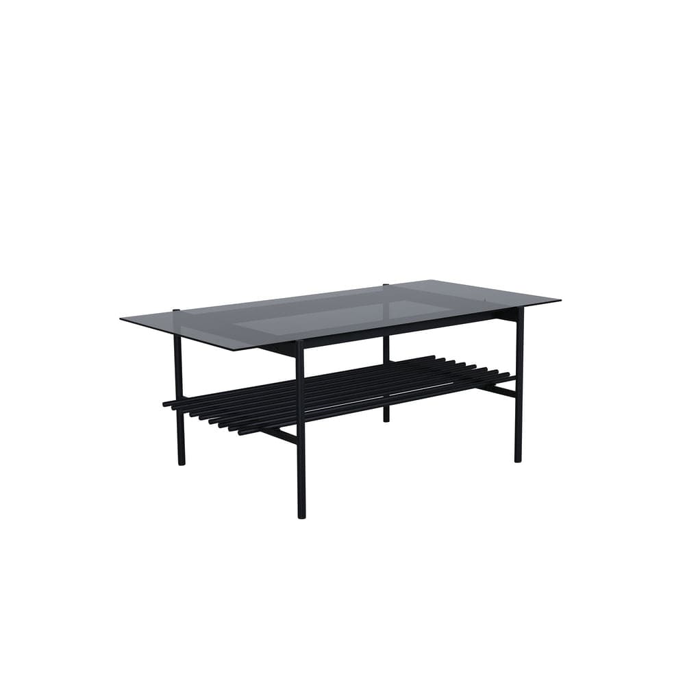 Venture Home Von Staf soffbord i svart glas och metall